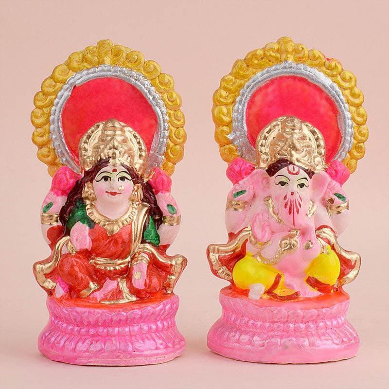 Buy Blessed Union Lakshmi Ganesha Idol Set Idols & Sets from Vaaree