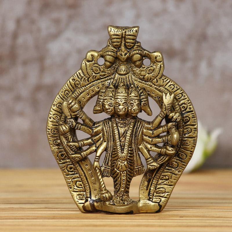 Idols & Sets - Brass Panchmukhi Hanuman Idol