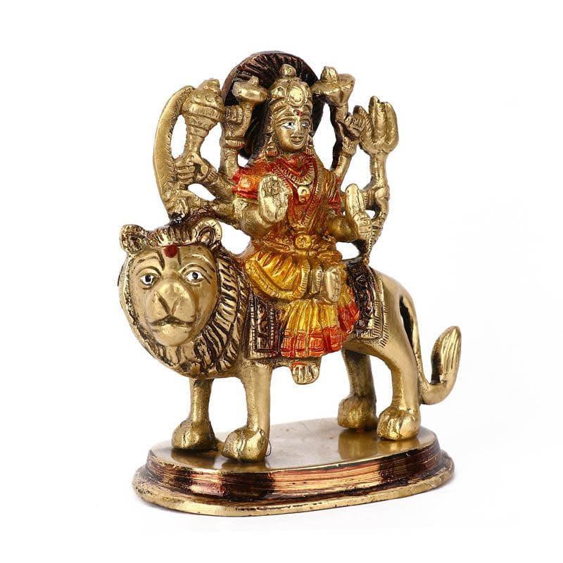 Buy Brass Sherwali Mata Brass Idol Idols & Sets from Vaaree