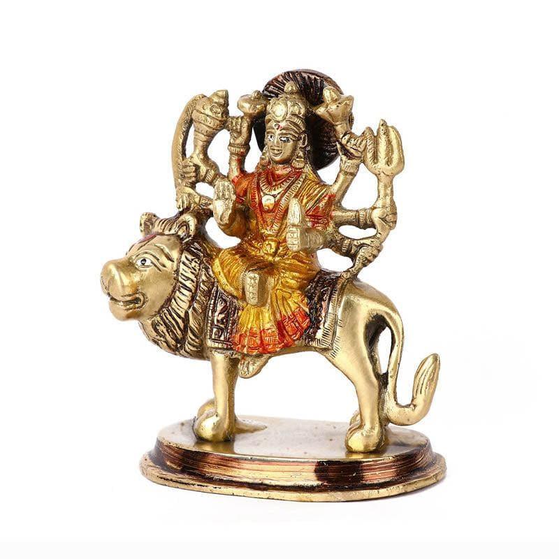 Buy Brass Sherwali Mata Brass Idol Idols & Sets from Vaaree