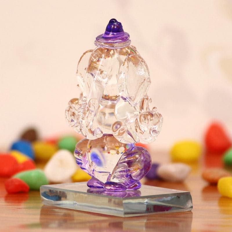 Buy Crystal Ganesha Showpiece - Purple Idols & Sets from Vaaree