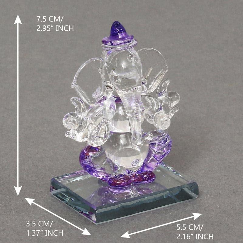 Buy Crystal Ganesha Showpiece - Purple Idols & Sets from Vaaree