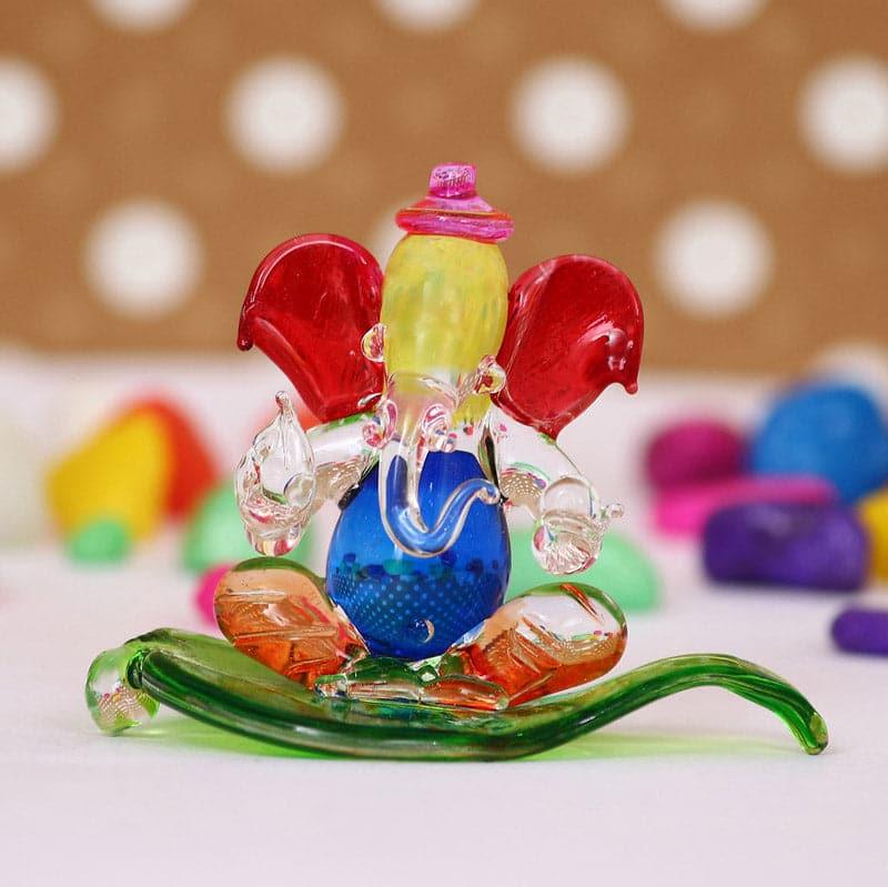 Idols & Sets - Crystal Multicolor Ganesha Showpiece