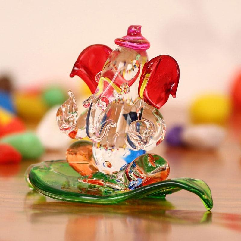 Idols & Sets - Crystal Multicolor Ganesha Showpiece