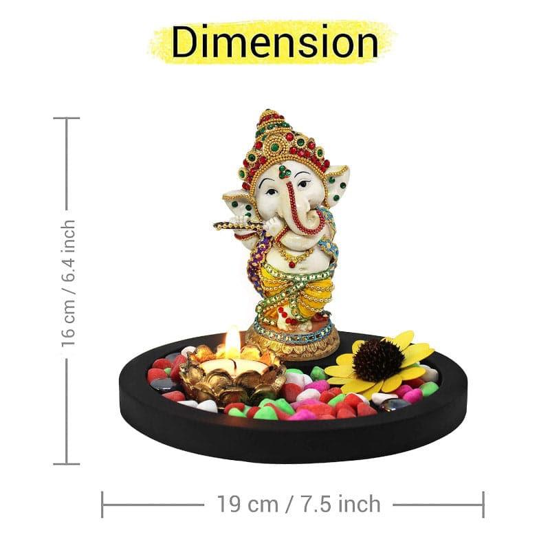 Buy Dancing Ganesha With Tealight Candle Holder Idols & Sets from Vaaree