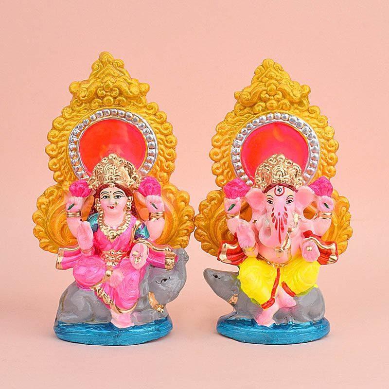 Idols & Sets - Divine Aura Lakshmi Ganesha Idol Set