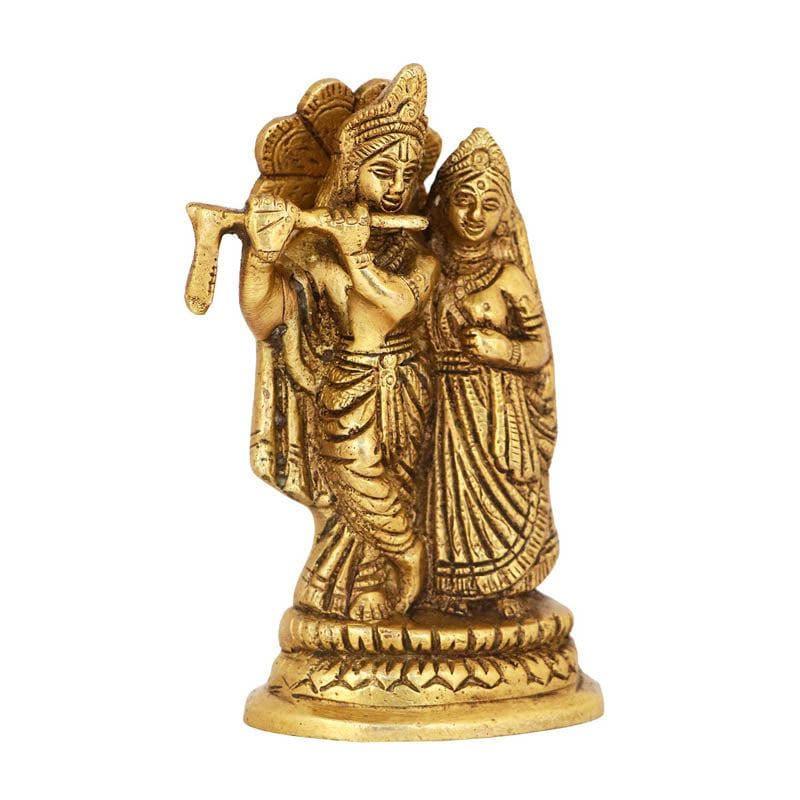 Buy Divine Brass Radha Krishna Idol Idols & Sets from Vaaree