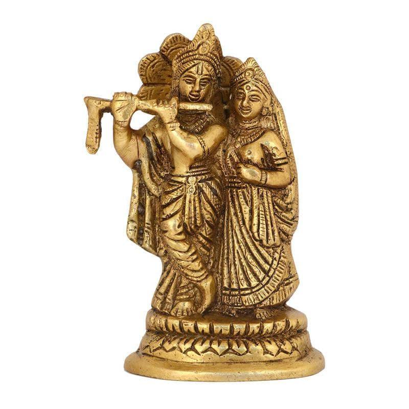 Buy Divine Brass Radha Krishna Idol Idols & Sets from Vaaree