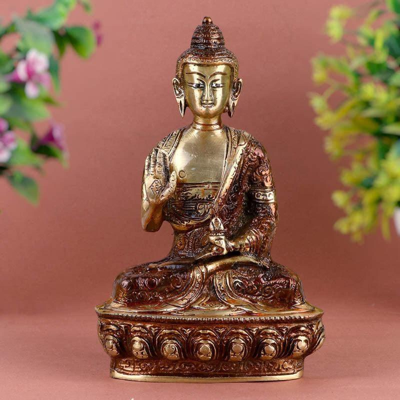 Buy Divine Budha Brass Idol Idols & Sets from Vaaree