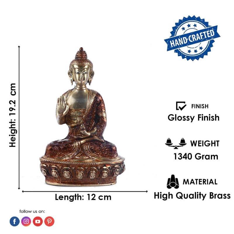 Buy Divine Budha Brass Idol Idols & Sets from Vaaree