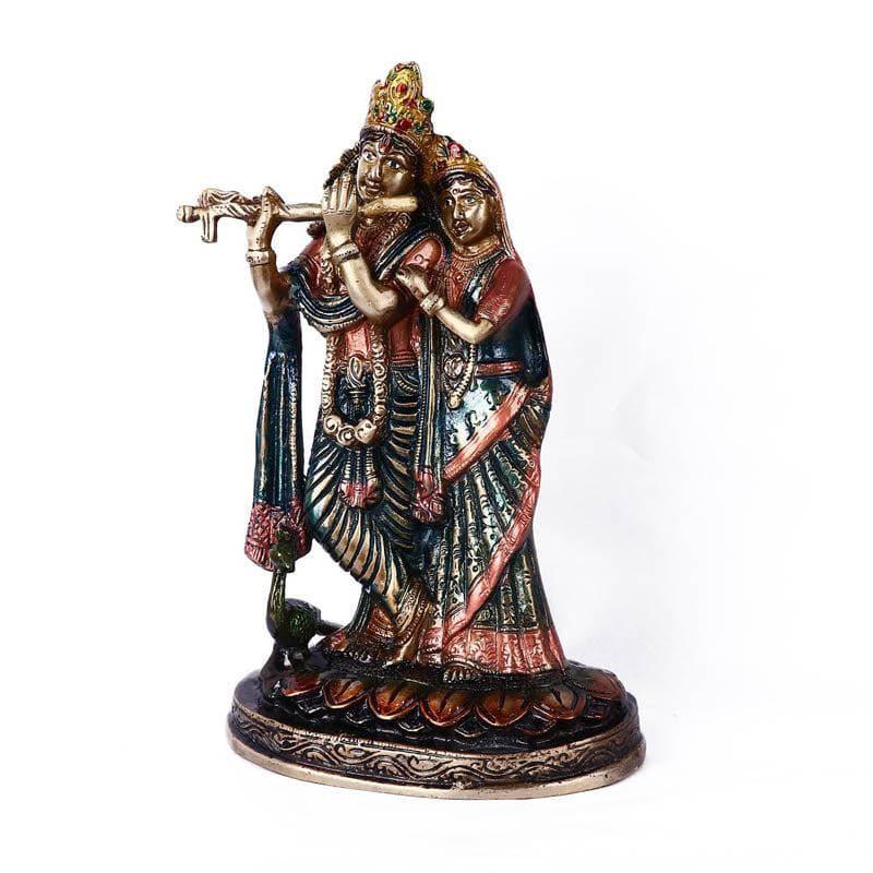 Buy Elegant Radha Krishna Brass Idol Idols & Sets from Vaaree