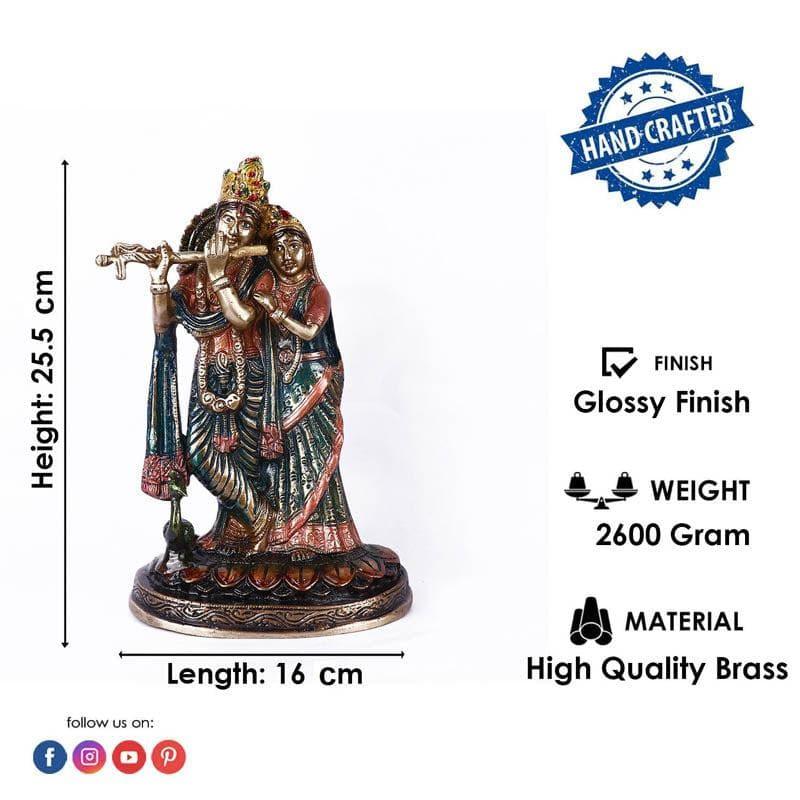 Buy Elegant Radha Krishna Brass Idol Idols & Sets from Vaaree