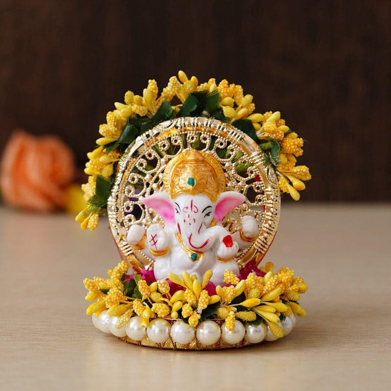 Buy Floral Decorated Ganesha idol Idols & Sets from Vaaree