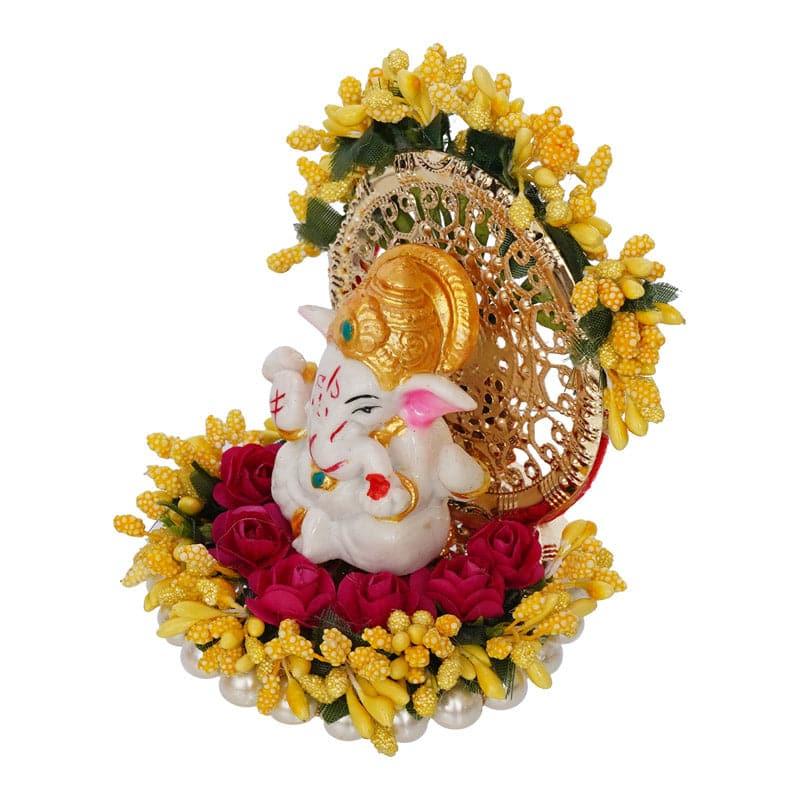 Buy Floral Decorated Ganesha idol Idols & Sets from Vaaree