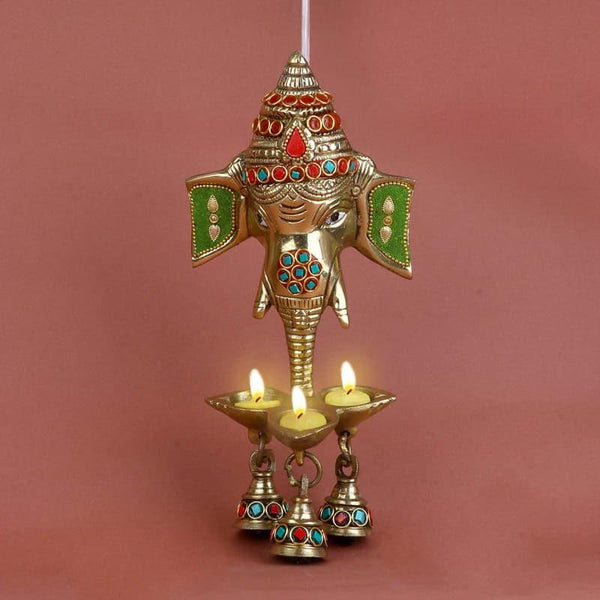 Idols & Sets - Ganesh Brass Idol With Bell