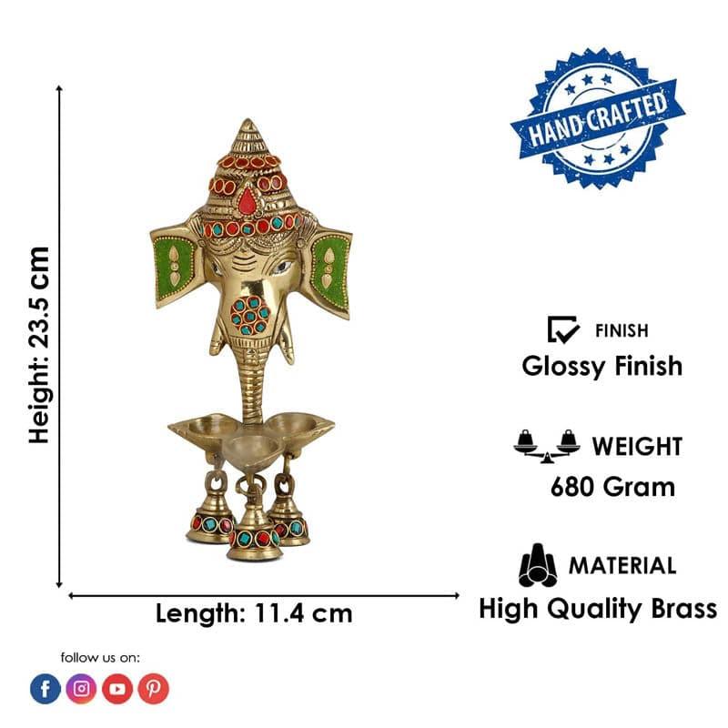 Idols & Sets - Ganesh Brass Idol With Bell