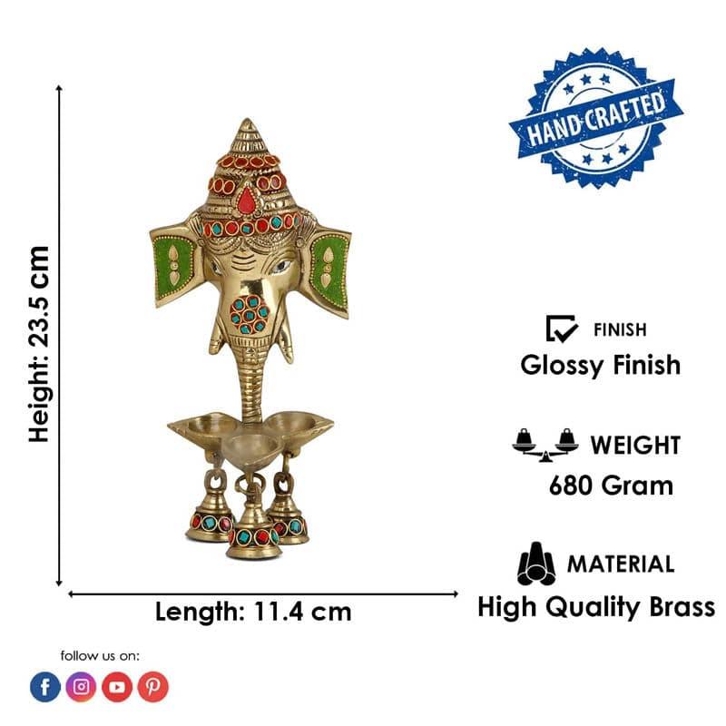 Buy Ganesh Brass Idol With Bell Idols & Sets from Vaaree