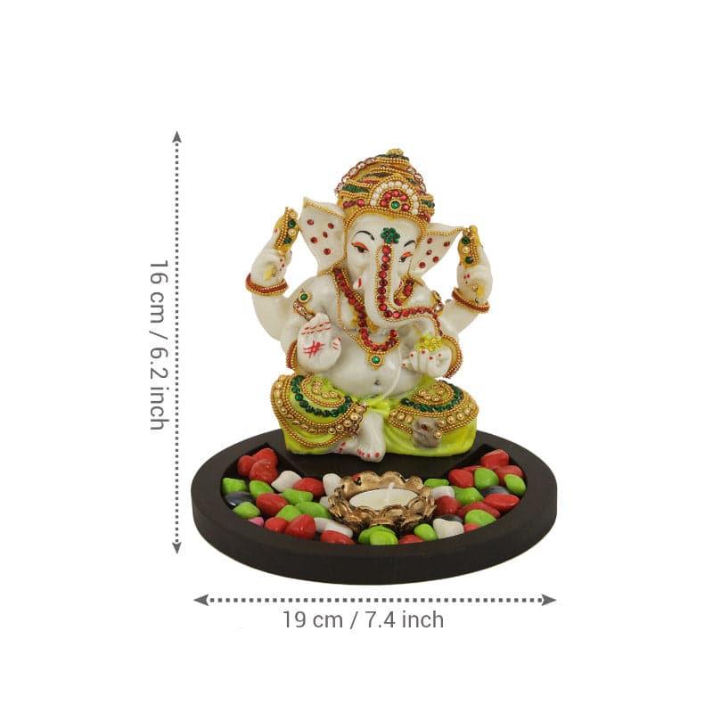 Buy Ganesha Idol With Tealight Candle Holder Idols & Sets from Vaaree