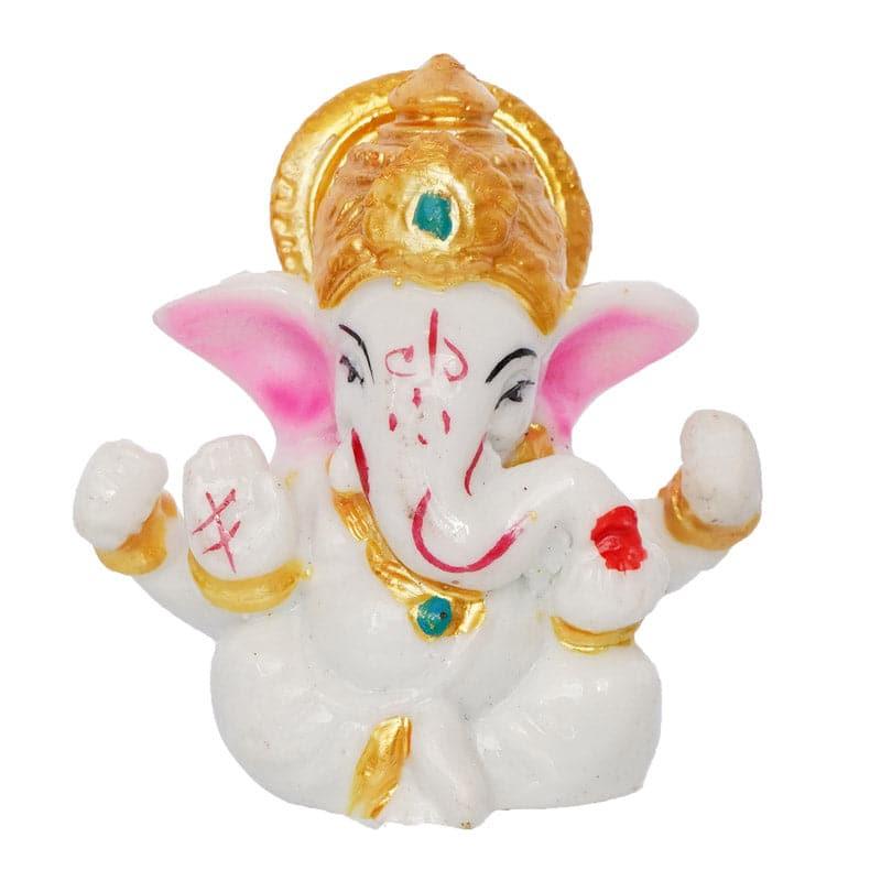 Buy Ganesha With Golden Mukut Idol Idols & Sets from Vaaree