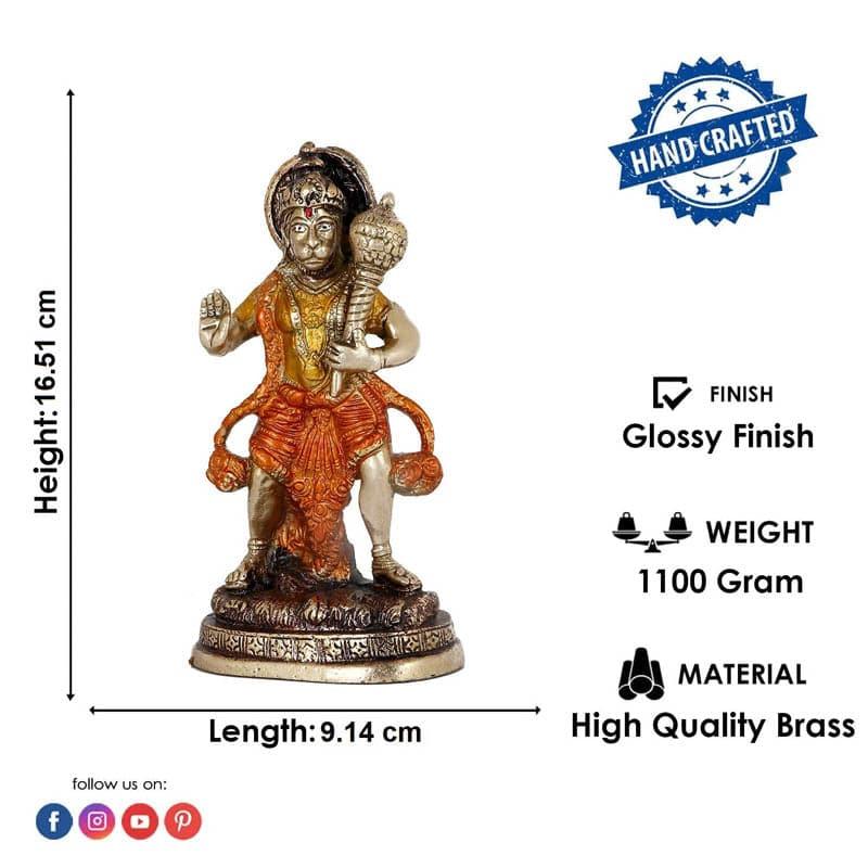 Buy Graceful Hanuman Brass Idol Idols & Sets from Vaaree