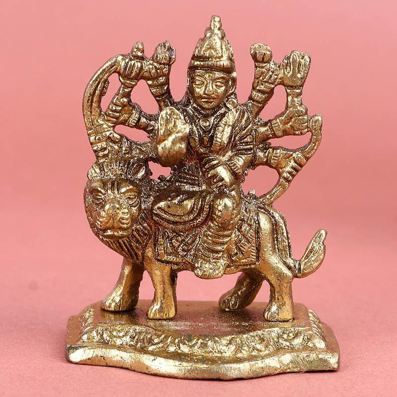 Buy Maa Sherawali Brass Idol Idols & Sets from Vaaree