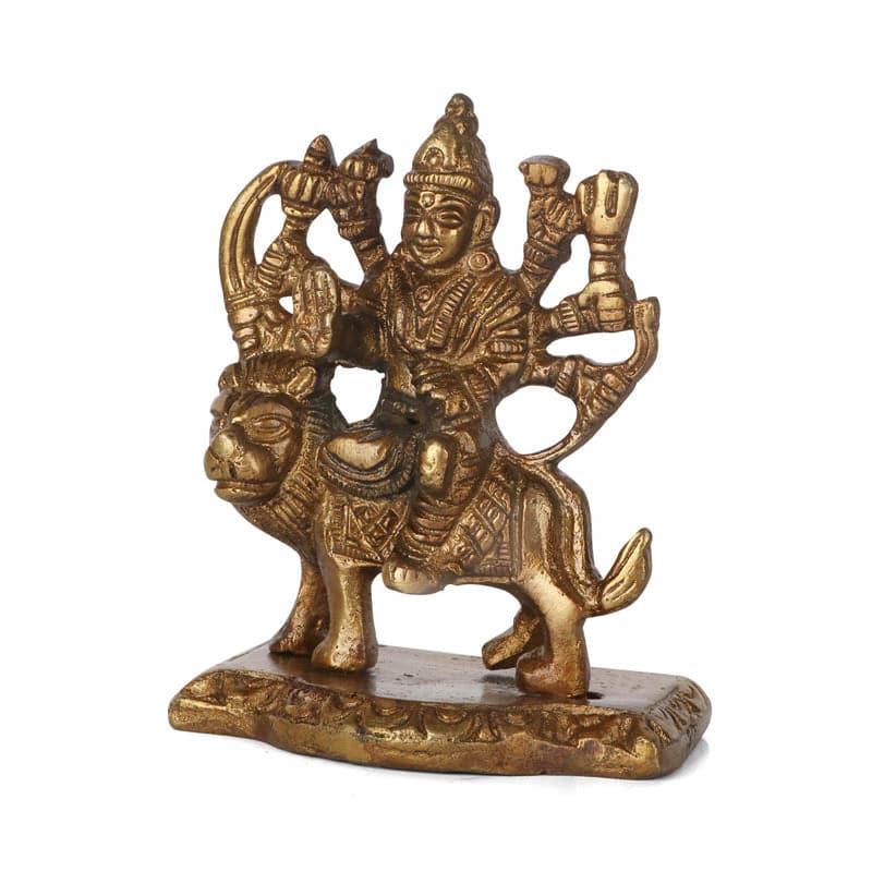 Buy Maa Sherawali Brass Idol Idols & Sets from Vaaree