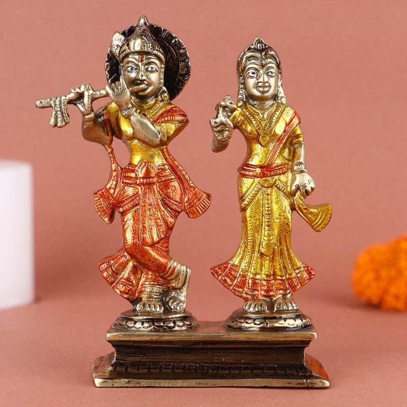 Buy Radha Rani And Kanhaiya Brass Idol Idols & Sets from Vaaree