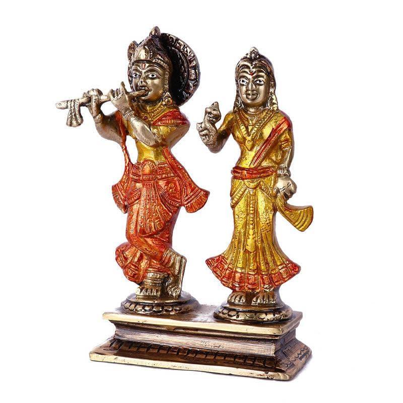 Idols & Sets - Radha Rani And Kanhaiya Brass Idol