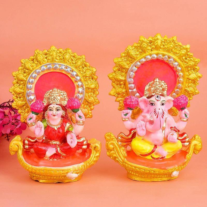 Idols & Sets - Sacred Lakshmi Ganesha Idol Set