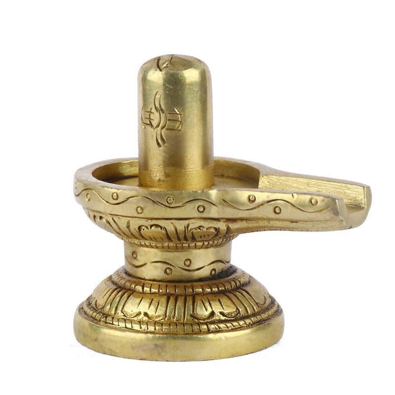 Idols & Sets - Shivling With Naga Brass Idol