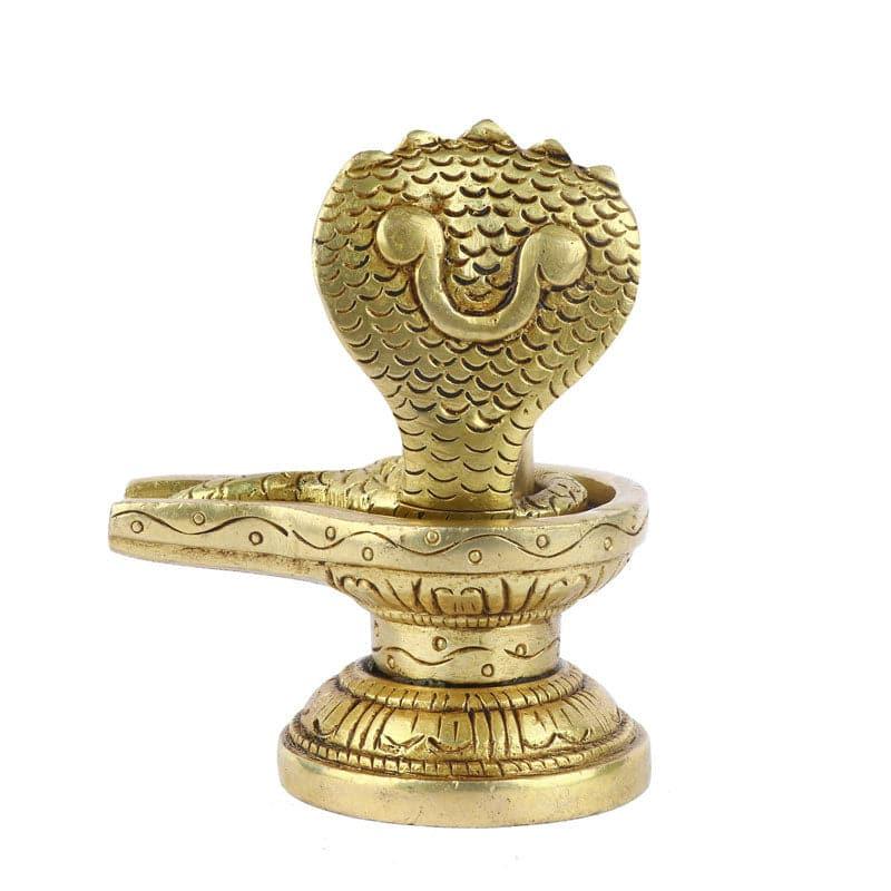Idols & Sets - Shivling With Naga Brass Idol