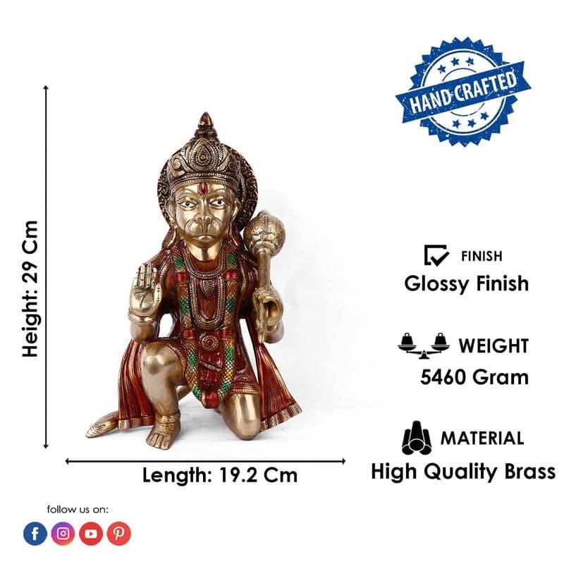 Buy Sitting Hanuman Brass Idol Idols & Sets from Vaaree