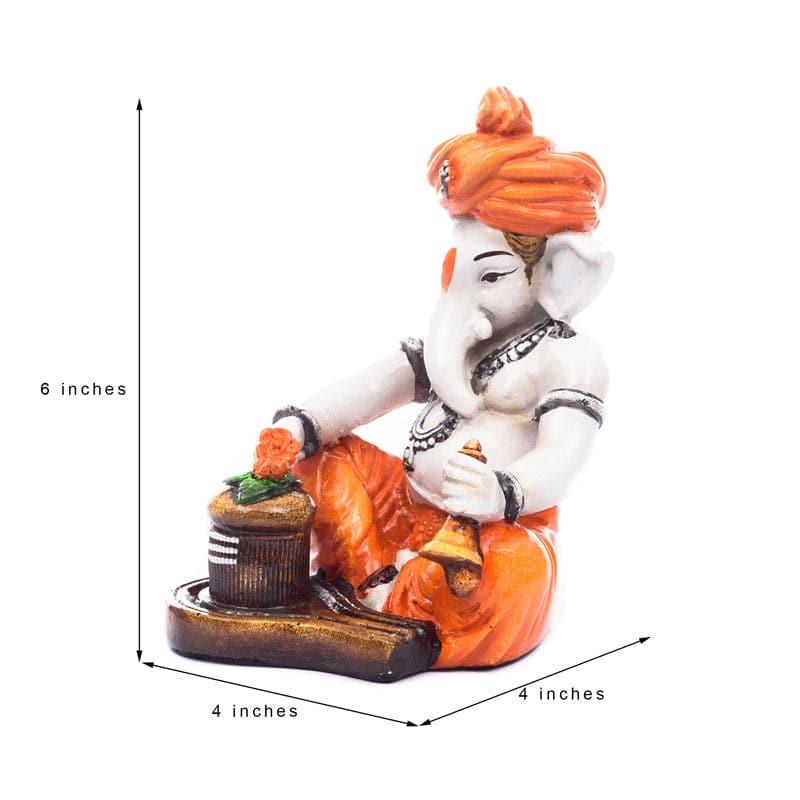 Buy Idols & Sets - Spiritual Ganesha Worshipping Shiva Idol at Vaaree online