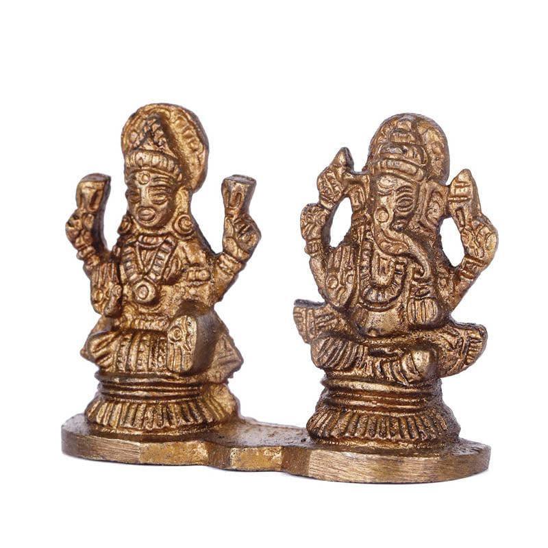 Buy Spiritual Lakshmi Ganesh Brass Idol Idols & Sets from Vaaree