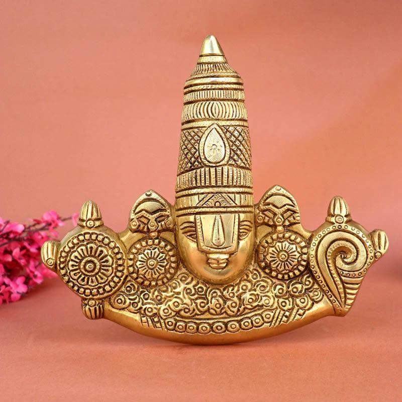 Buy Tirupati Balaji Face Brass Idol Idols & Sets from Vaaree