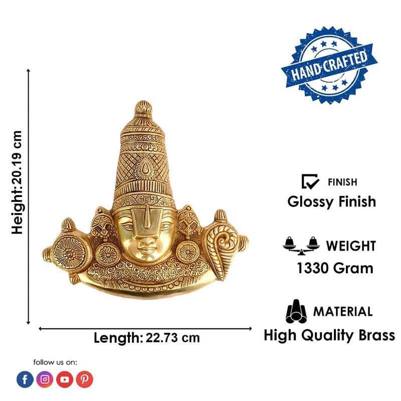 Buy Tirupati Balaji Face Brass Idol Idols & Sets from Vaaree