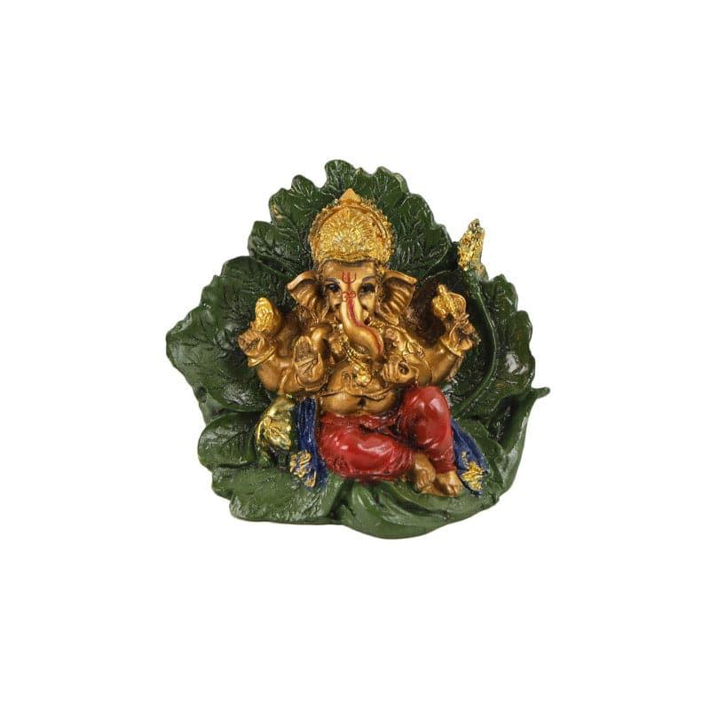 Buy Vinayaka Resting On Leaf Idol Idols & Sets from Vaaree