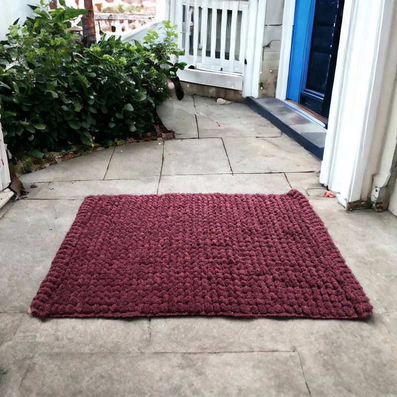 Buy Melca Bathmat - Maroon Bath Mats from Vaaree