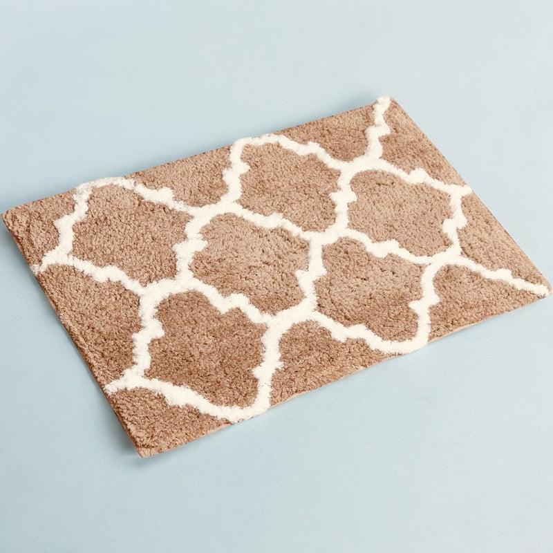 Buy Sino Bathmat (Beige) - Set Of Two Bath Mats from Vaaree