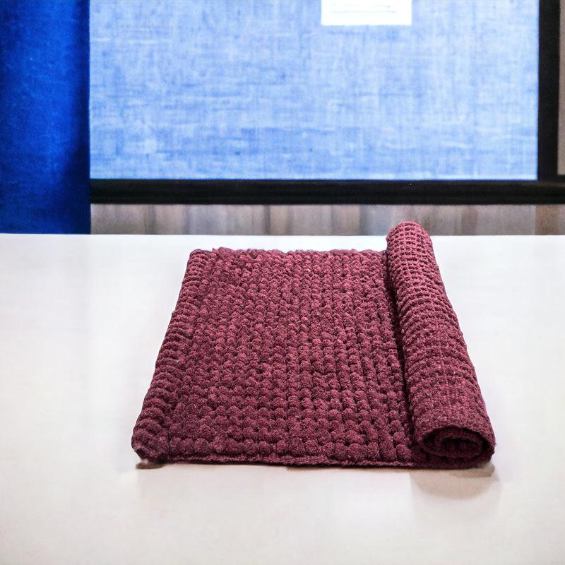 Buy Melca Bathmat - Maroon Bath Mats from Vaaree