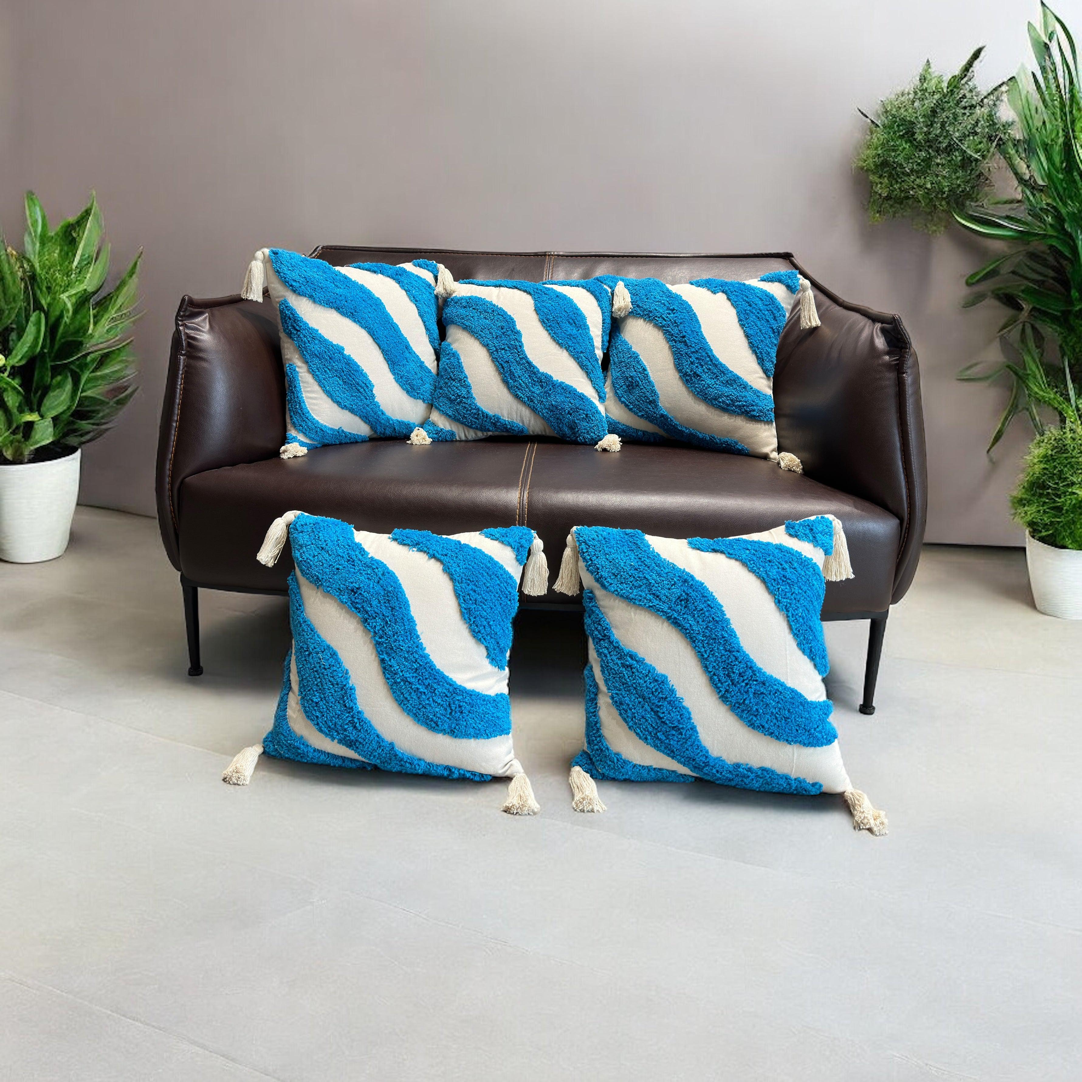 Buy Serene Tides Tufted Cushion Cover Cushion Covers from Vaaree