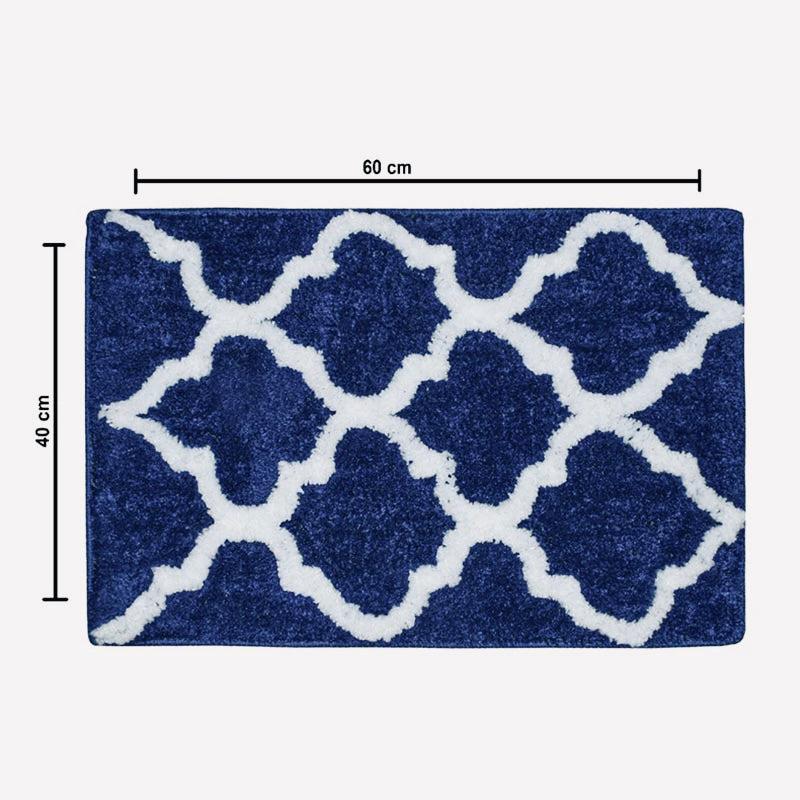 Buy Sino Bathmat (Blue) - Set Of Two Bath Mats from Vaaree