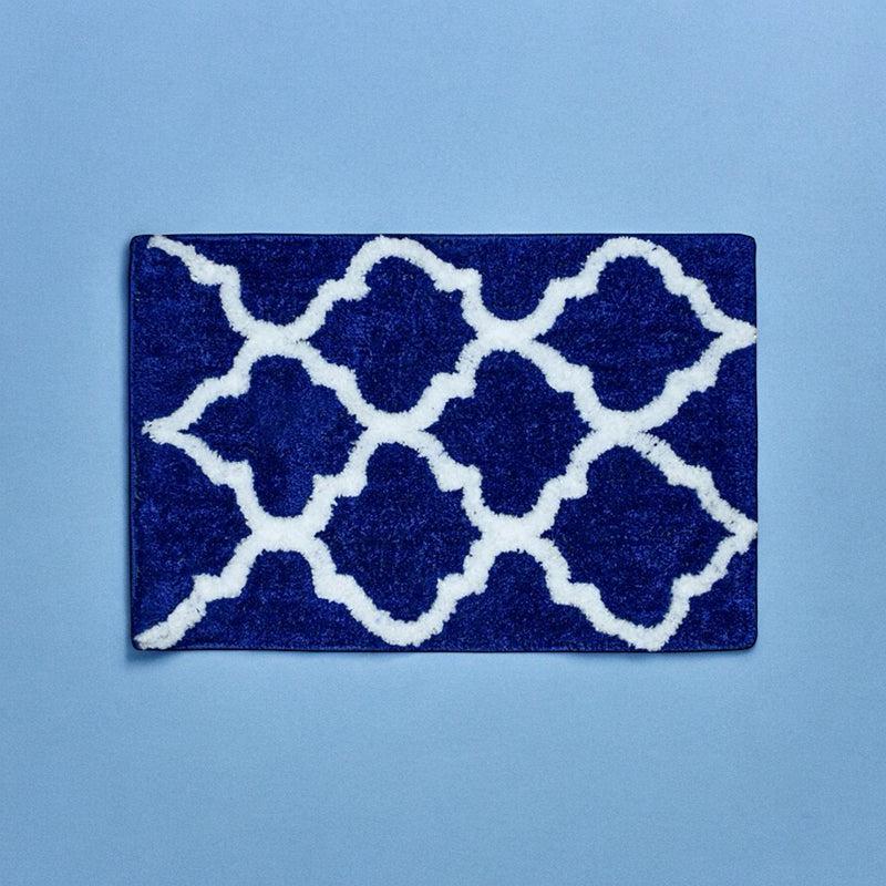 Buy Sino Bathmat (Blue) - Set Of Two Bath Mats from Vaaree