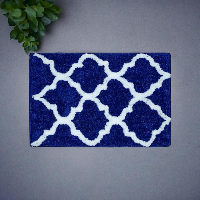 Buy Sino Bathmat (Blue) - Set Of Two Bath Mats from Vaaree