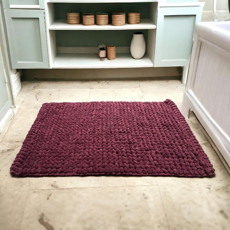 Buy Melca Bathmat - Maroon Bath Mats from Vaaree