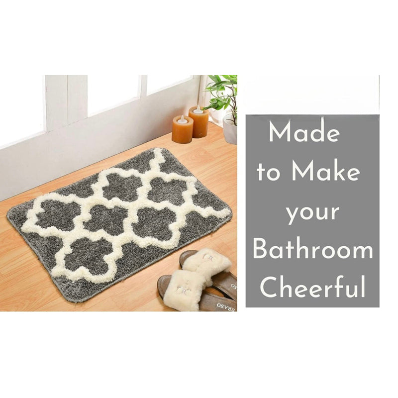 Buy Sino Bathmat (Grey) - Set Of Two Bath Mats from Vaaree