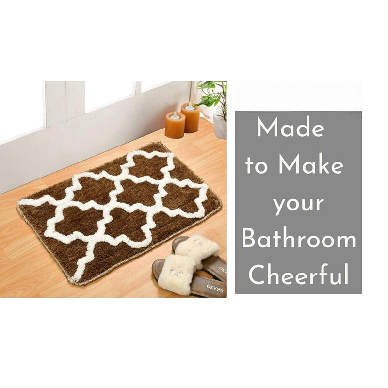 Buy Sino Bathmat (Brown) - Set Of Two Bath Mats from Vaaree