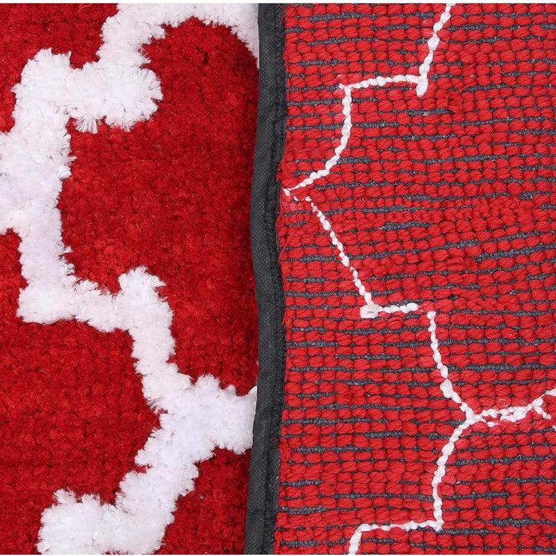 Buy Sino Bathmat (Red) - Set Of Two Bath Mats from Vaaree