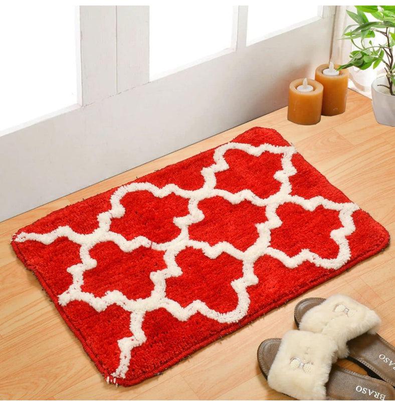 Buy Sino Bathmat (Red) - Set Of Two Bath Mats from Vaaree