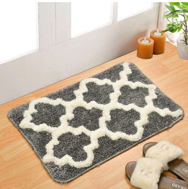 Buy Sino Bathmat (Grey) - Set Of Two Bath Mats from Vaaree